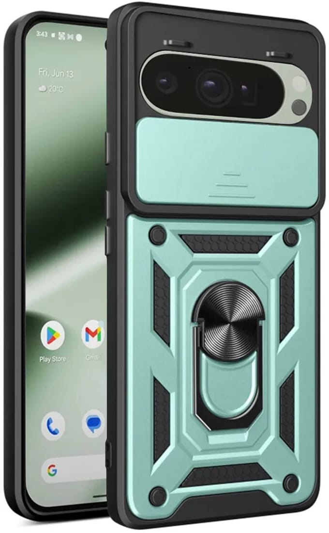 Hoesje geschikt voor Google Pixel 10 / 10 Pro - Techsuit Camshield Back Cover - Groen