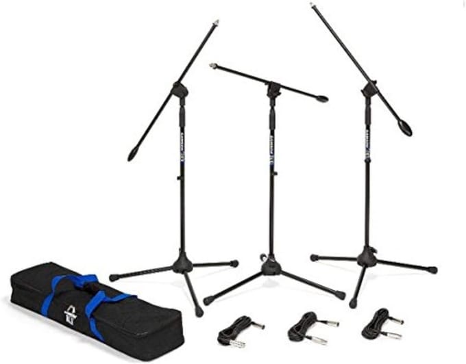 3-Pack Microfoonarm Statief met Kabel en Opbergtas - Professioneel Studio Set