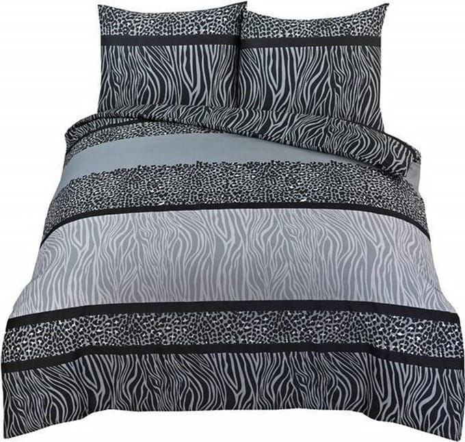 Husch Dekbedovertrek - Leo - 200x200/220 - Panterprint - Zwart