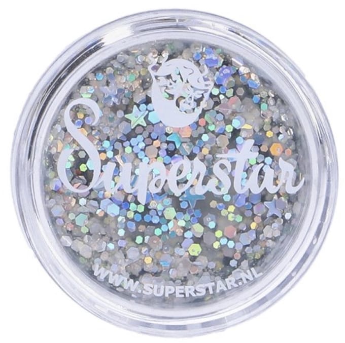 Superstar Chunky glitter Cream Silver starlight - glitters carnaval festival