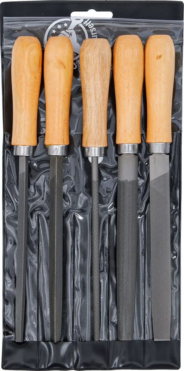 BGS Vijlen-set - houten heft - 150 mm - 5 delig