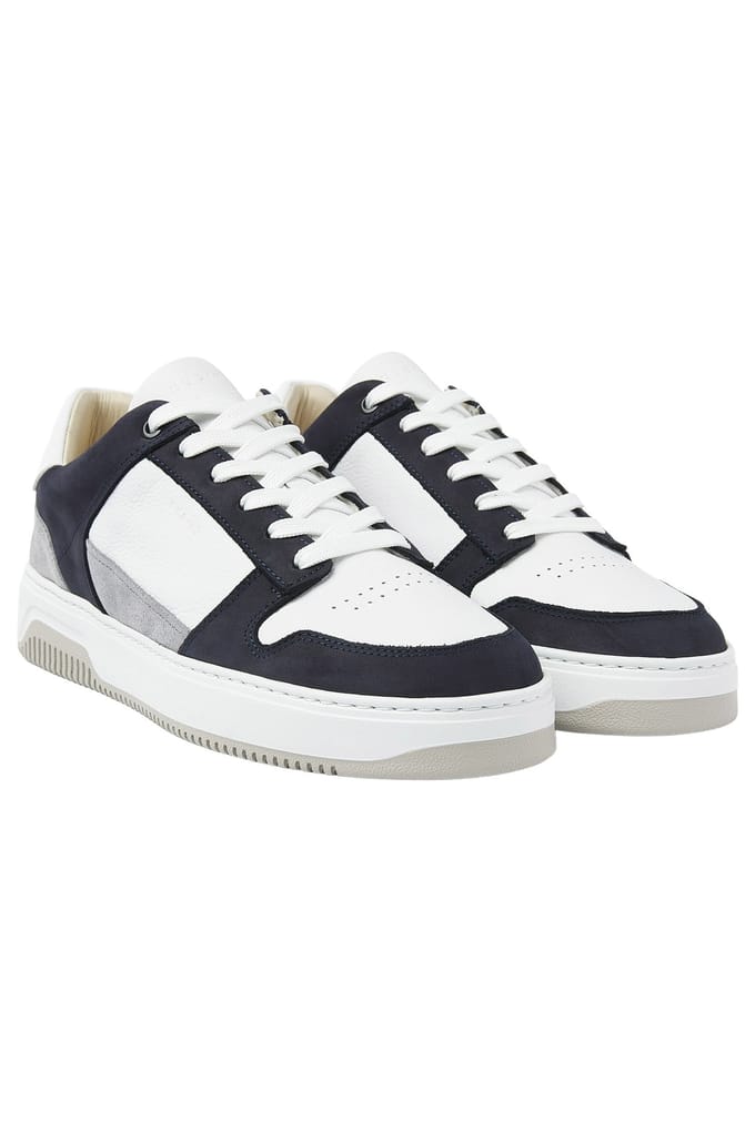 Nubikk Basket Court White Leather - Blue Taglia: 41 | Sneakers Outlet | Uomo | Bianco