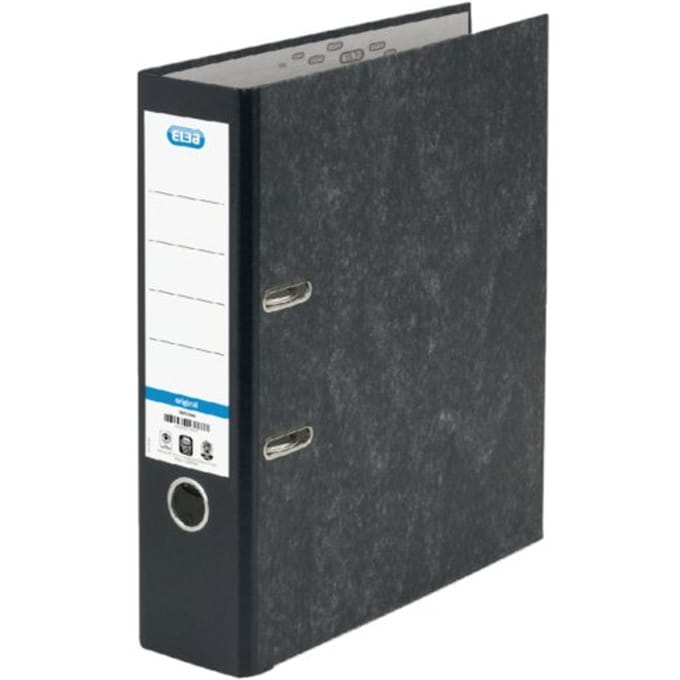 Ordner Elba Smart Original A4 80mm karton zwart gewolkt