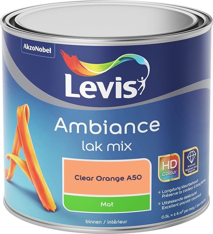 Levis - Ambiance Lak Mat Mix - Clear Orange A50 - Mengverf - 0,5 L