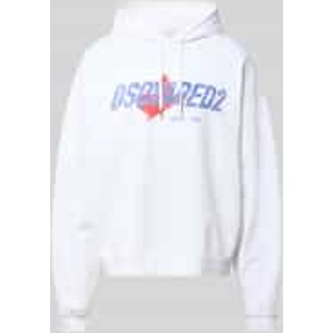 Relaxed fit hoodie met logoprint