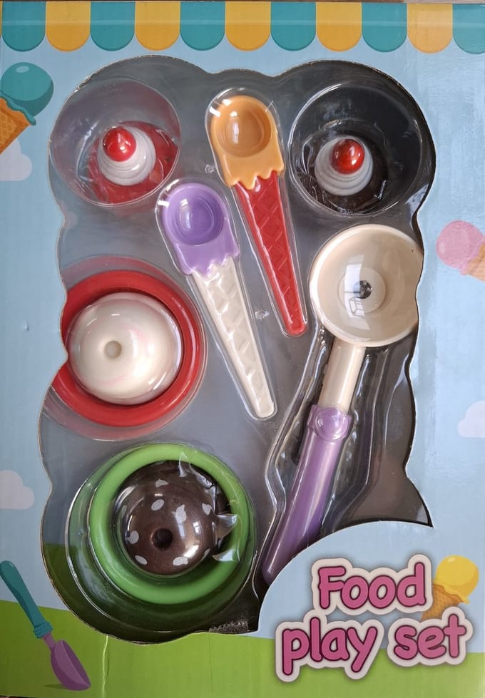 food play set ice cream and cake