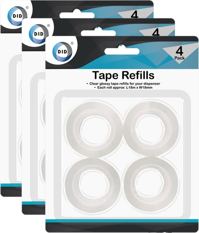 12x Rolletjes plakband voor plakbanddispensers