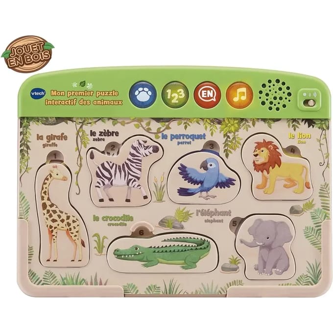 Mijn eerste interactieve leerspelletjes met dierenpuzzels Vtech Electronics Europe