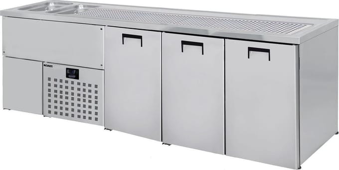 Professionele Bierkoeler 3 Deuren 2L | Combisteel | 7489.5345 | Horeca