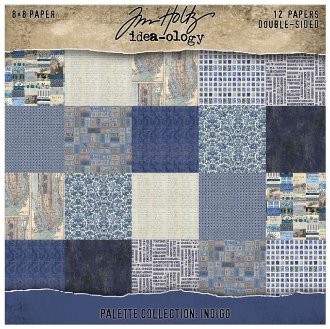 Tim Holtz idea-ology Palette collection indigo 8x8 inch
