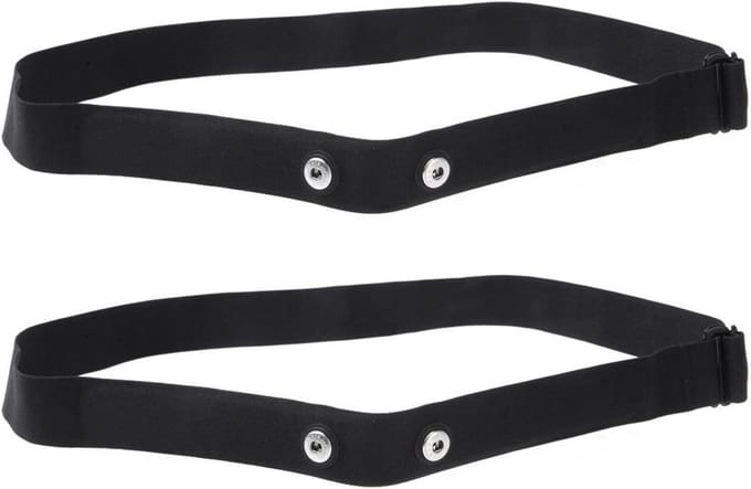 Hartslag Borstband - Hartslagmeter Sensor - Sporten Meten - Dubbele Sensor - 2 Stuks - Zwart