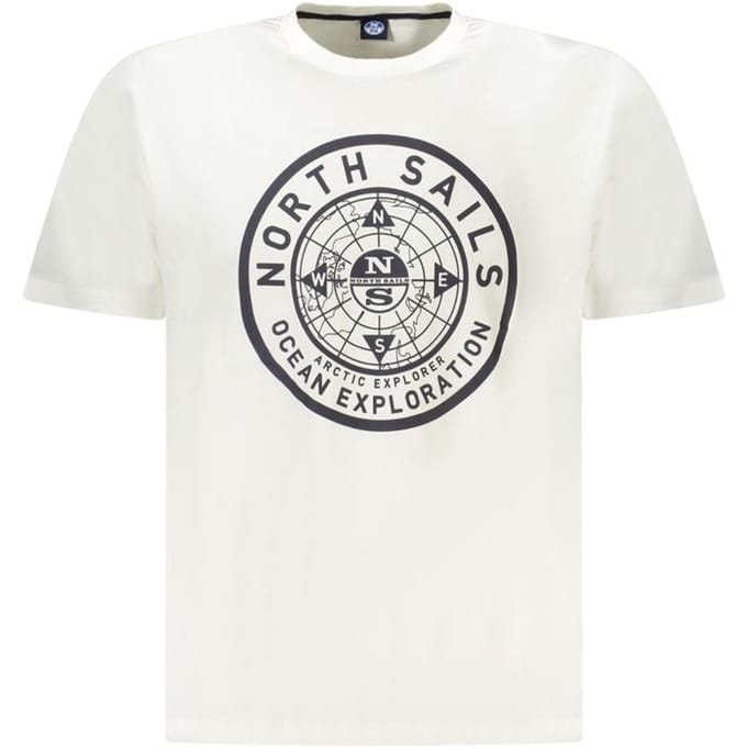 North Sails Witte Katoenen Heren T-Shirt