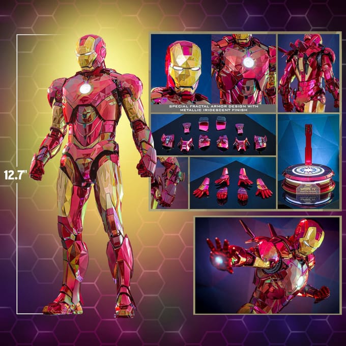 Hot Toys Marvel Iron Man Mark IV (Fractal Armour) 1/6th Scale Figure (32.5cm)