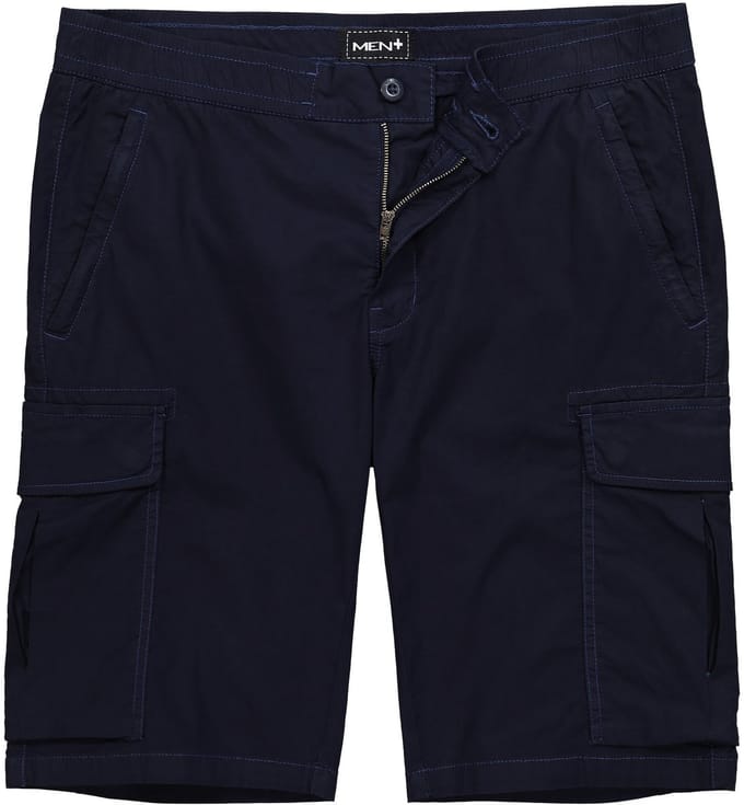 Men Plus - Heren - Cargo-Bermuda buikvriendelijk relaxed fit - Navy blauw - Maat 70