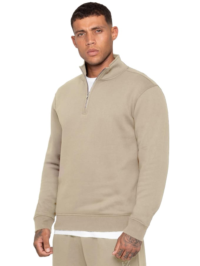 Enzo Milano | Heren Half-Zip Sweatshirt