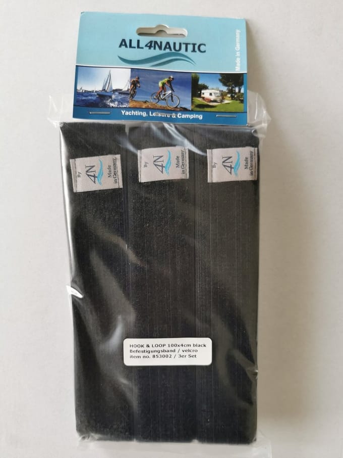Klittenband / Velcro Hook 'n Loop SET van 3 stuks | 100cm zwart
