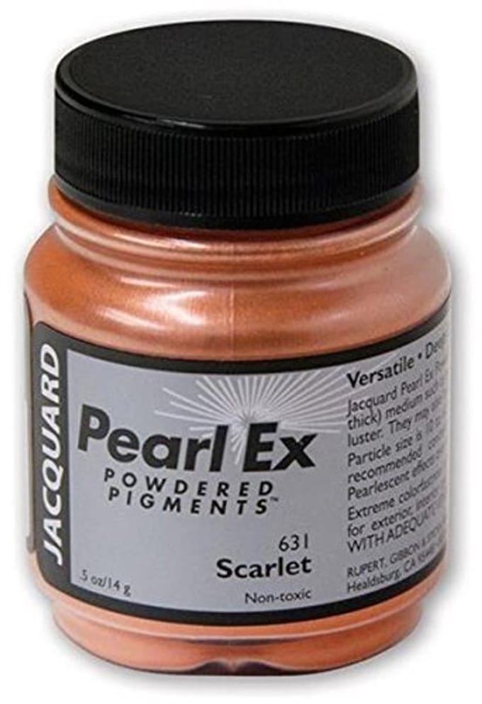 Jacquard pigment speelgoed Pearl Ex 14 gr oranje rood creatief.