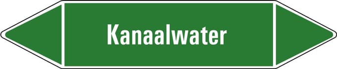 Kanaalwater leidingmarkering op vel 126 x 26 mm - 5 per vel