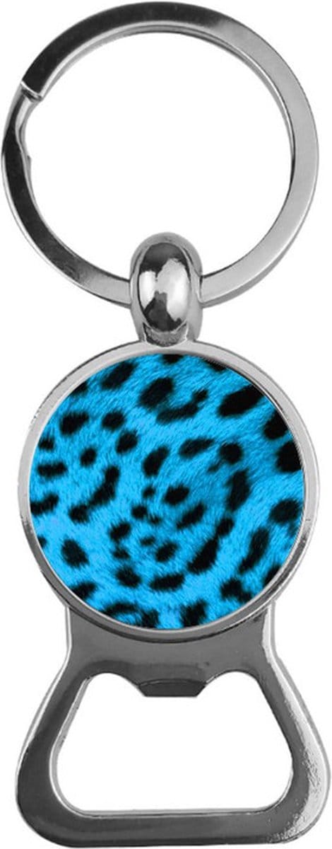 Bieropener Glas - Panterprint Blauw