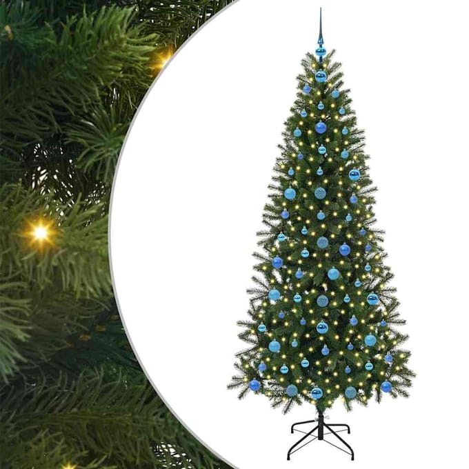 vidaXL - Kunstkerstboom - Groen - 210 - cm - PE - en - PVC