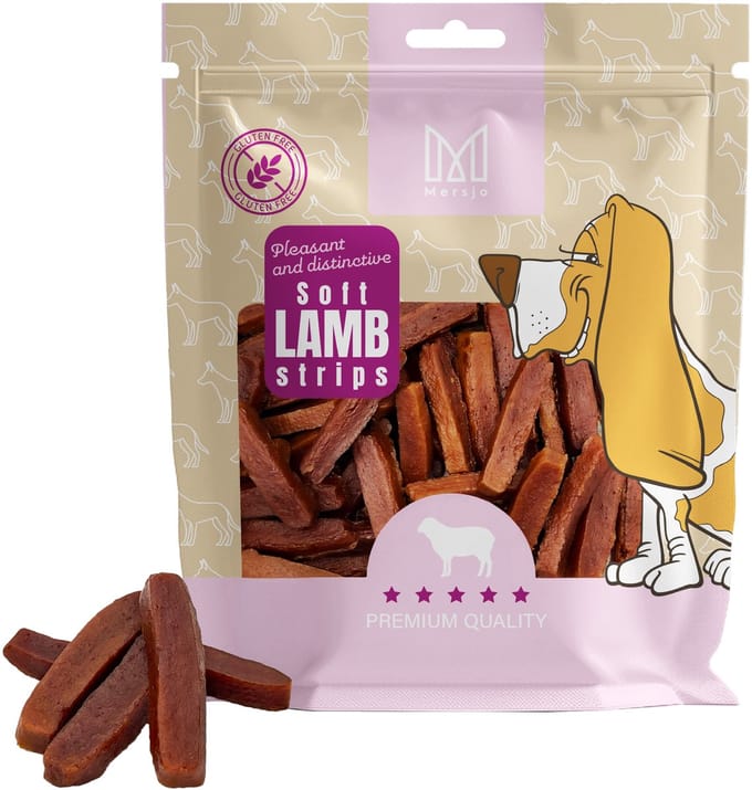 Mersjo - Hondensnack - Zacht Lamreepjes - 200g