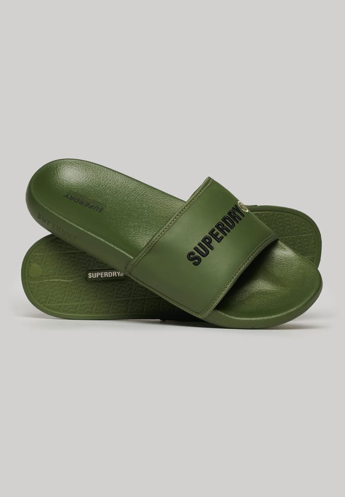 Superdry - Tarp vegan badslippers - Heren - Slippers