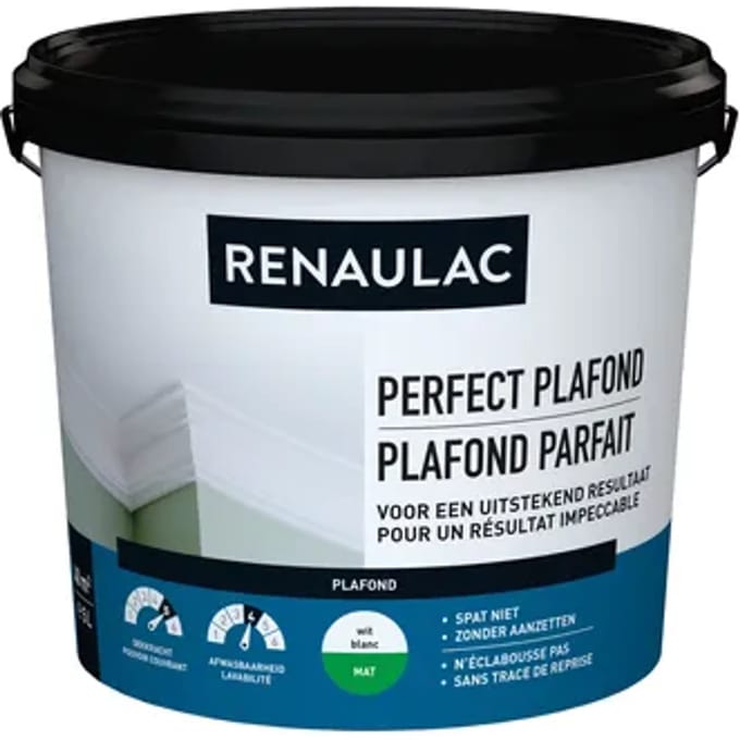 Renaulac Perfect Plafond Verf - Mat - Wit - 5l