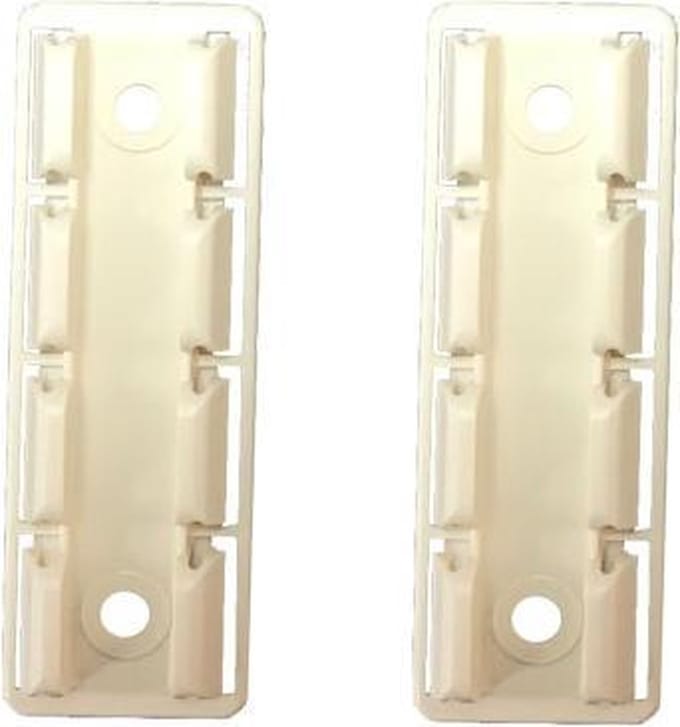 Plisse hordeur bevestigingsplaatje Creme-wit 1 st.