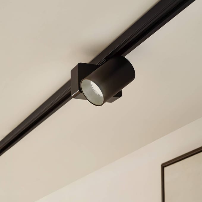 Lindby LED railspot Linaro/Brinja, zwart, 1-fase