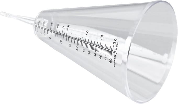 Regenmeter Tuin - Neerslagmeter Tuin - Tuin Bewatering - Direct Afleesbaar - 21 x 10 x 10 cm - Transparant