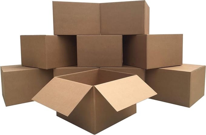 Verhuisdozen Extra Groot - Verhuisdozen Set - Spullen Opslaan - Professionele Kwaliteit - 38x23x7 inch - Bruin