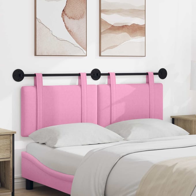 vidaXL - Hangend - hoofdbord - Roze - Stof