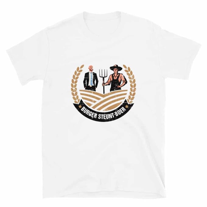 AGRIFANS® Burger Steunt Boer - Heren T-shirt - L