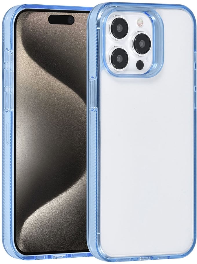 UNIQ Accessory Back Cover - Blauw voor iPhone 15 Pro Max - Schokabsorberend TPU - Slank Design