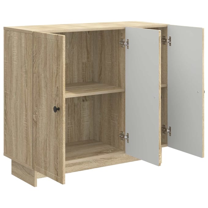 vidaXL - Dressoir - Sonoma - Eiken - 89 - x - 34,5 - x - 80 - cm - Bewerkt - hout