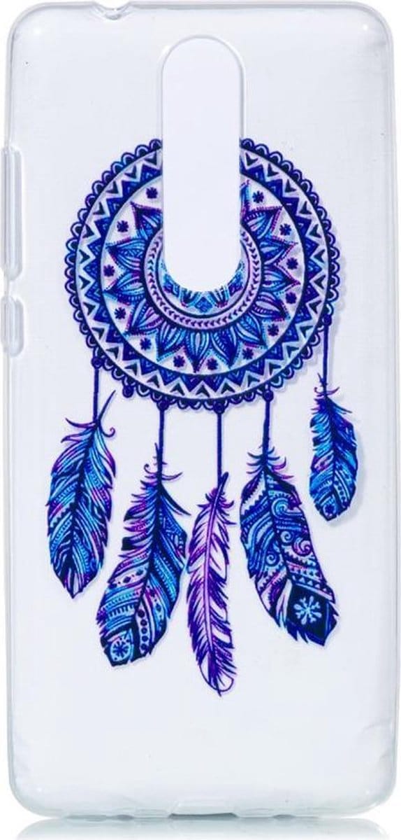 Shop4 - Nokia 5.1 (2018) Hoesje - Zachte Back Case Dromenvanger Gekleurd