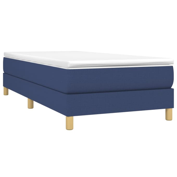 vidaXL - Boxspring - bed - 90x190 - cm - stof - blauw