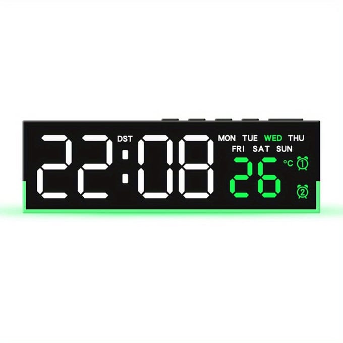 Livé® Digitale Wekker – Grote LED Display – Alarm en Timer Functie