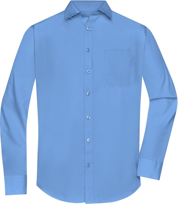 Overhemd Heren met Lange Mouw (Aqua) - Maat M