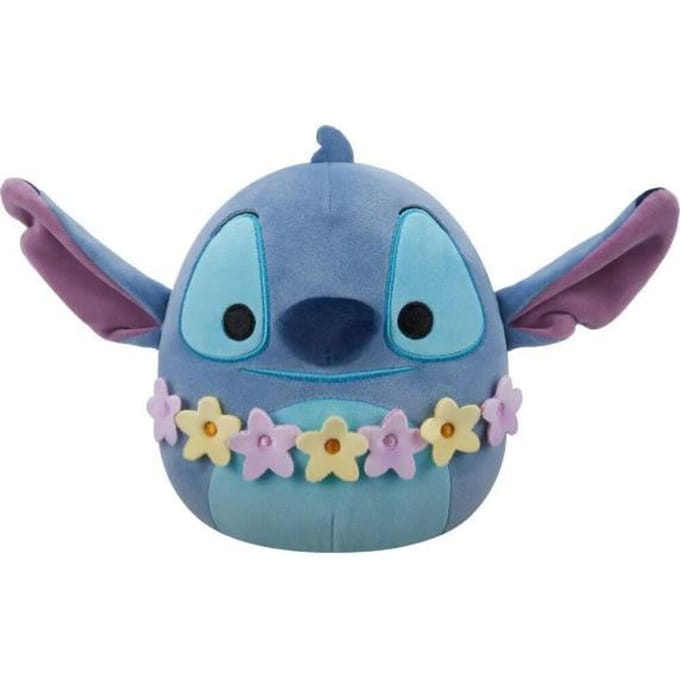 Squishmallows Disney Stitch Pluche 20cm - Stitch Wearing Lei