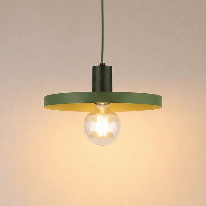 TK Lighting SILA GREEN PEAPOD hanglamp industrieel groen Ø30cm