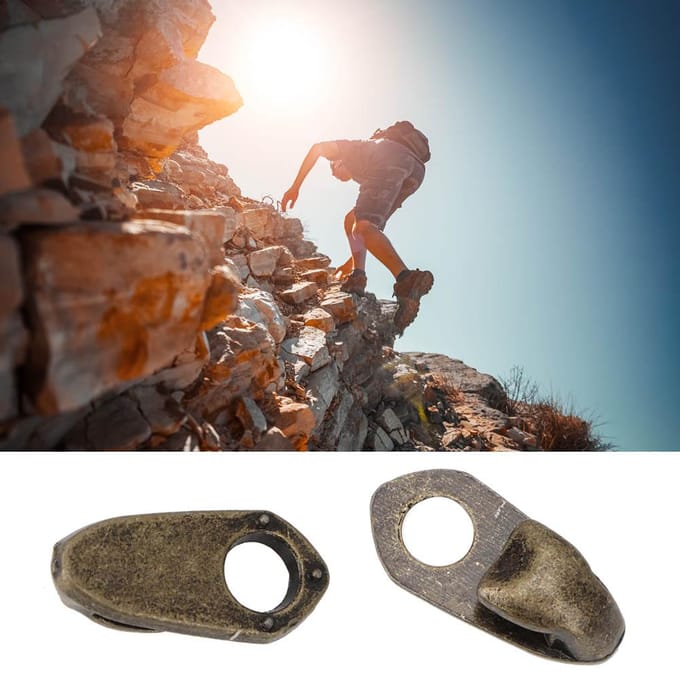 20Set Legering Veterhaken Veterbeslag met Klinknagels voor ReparatieCampWandelKlim Accessoires(#7