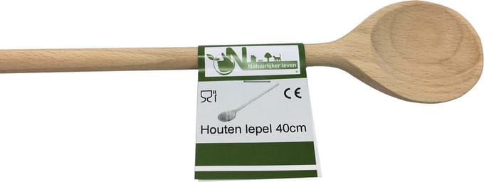 Houten lepel 40 cm rond