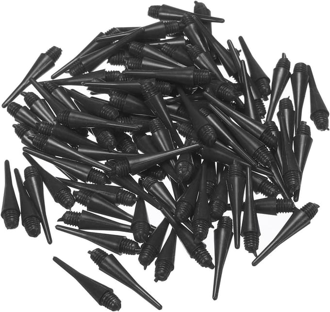 Dartpunten Set - Reservepunten Plastic - Soft Darts Spelen - 200 Stuks 2BA - Zwart