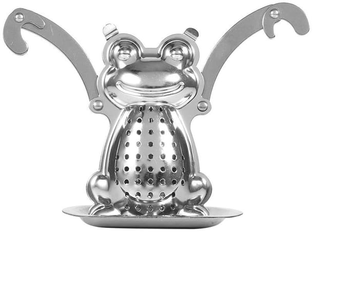 Dailygoods- Thee-ei Duurzaam - Theezeefje RVS - Infuser - Filter - Kruid - Lekbak - Makkelijk te reinigen - Theezeef