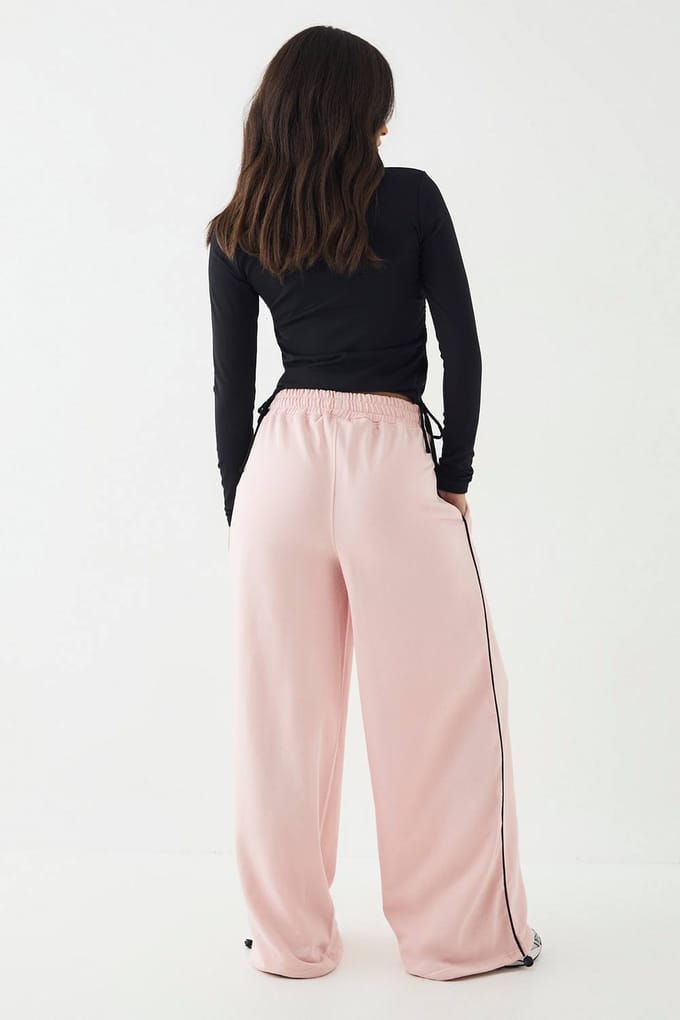 Dames DSGN Studio Piping Detail Mid Rise Toggle Jogger | Baby Roze | Maat: XL