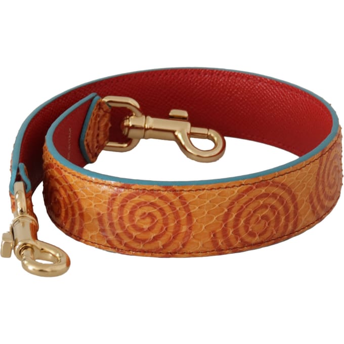 Dolce & Gabbana Chic Oranje Leren Schouderband Damesaccessoire