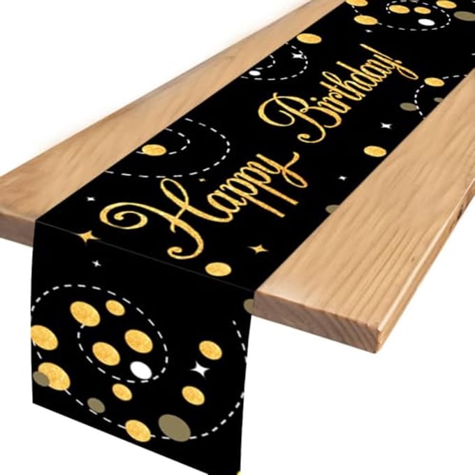Decoratieve Tafelloper voor Verjaardagsfeesten - 180 x 35 cm
