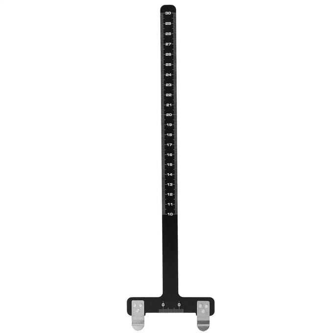 Règle T à arc en acier inoxydable Accessoire de tir à l'arc (Noir) noir