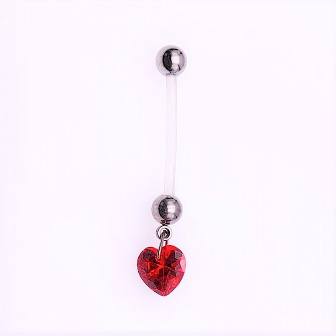 Zwangerschaps Piercing - Hartje Rood